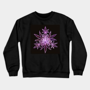 Super Purple Cannabis Mandala Crewneck Sweatshirt